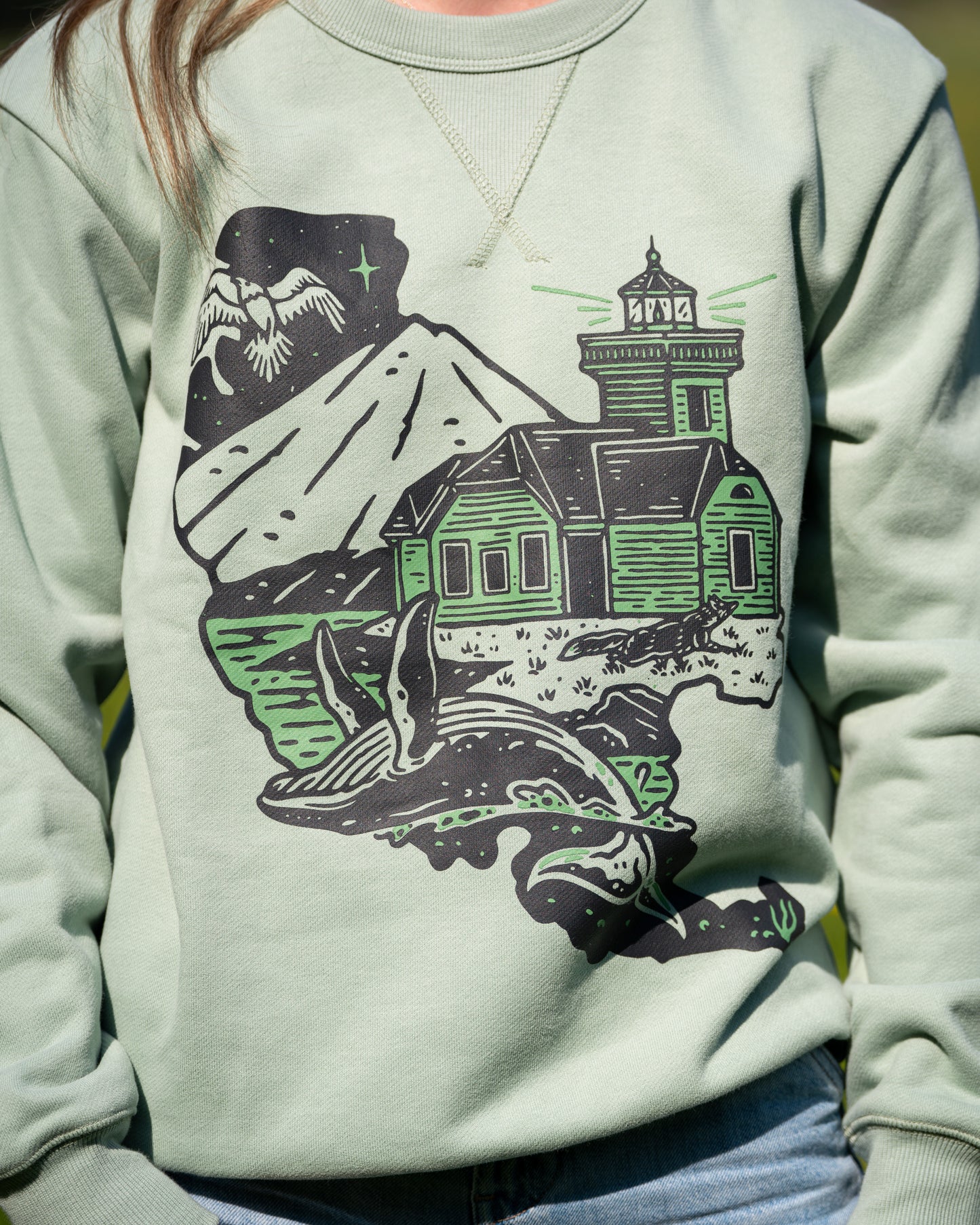 Abstract Island Sweatshirt - Green